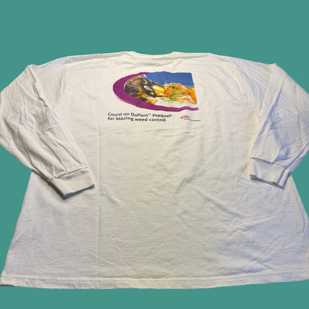 DuPont Prequel Herbicide T Shirt 2XL Dragon White Long Sleeve Promo Control